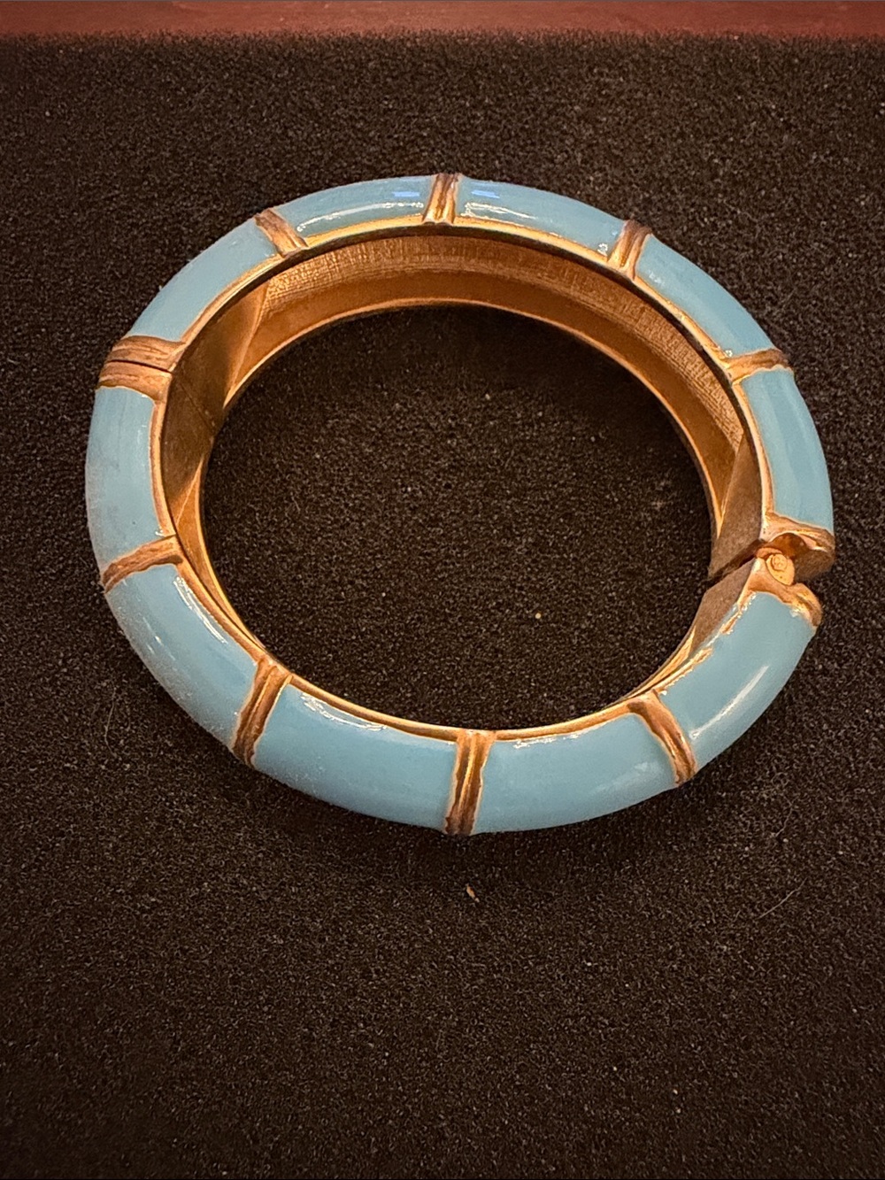 Talbots Blue & Gold Hinged Bracelet